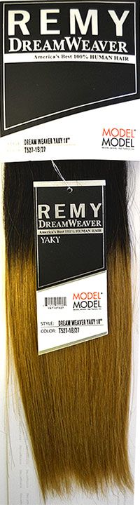 Model Model Remy Dreamweaver 100% Human DREAM WEAVER YAKY 10/12/14 Inch OMBRE TWO TONE - Hollywood Beauty STL