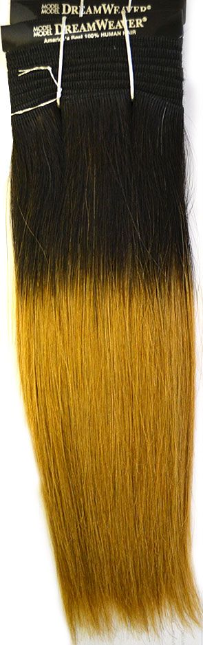 Model Model Remy Dreamweaver 100% Human DREAM WEAVER YAKY 10/12/14 Inch OMBRE TWO TONE - Hollywood Beauty STL