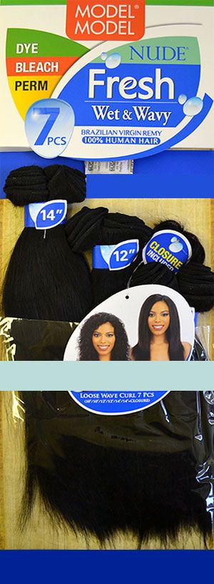 Model Model Nude Fresh 100% Brazilian Wet & Wavy Virgin Remy DEEP WAVE CURL 7 Pcs - Hollywood Beauty STL