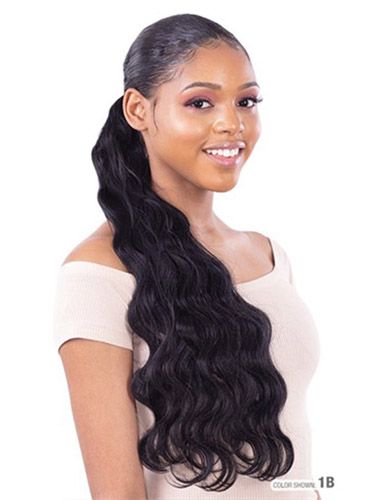 Model Model Synthetic Quick Wrap WEAVE PONYTAIL FOXY WAVE - Hollywood Beauty STL