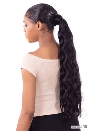 Model Model Synthetic Quick Wrap WEAVE PONYTAIL FOXY WAVE - Hollywood Beauty STL