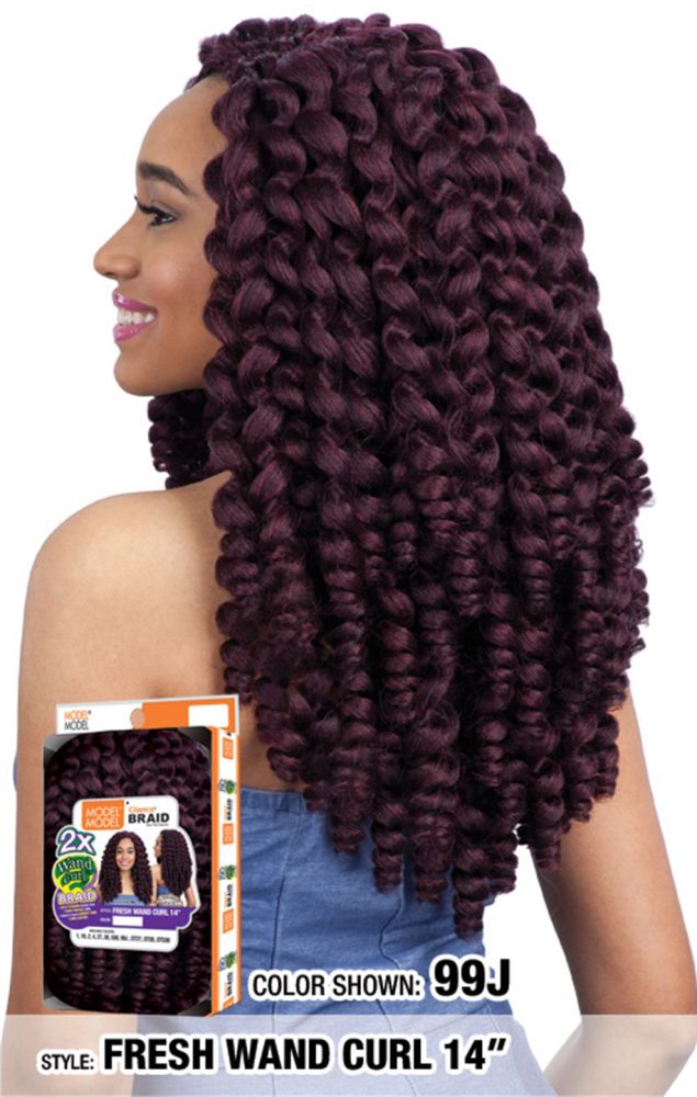 Model Model Glance 2X Wand Curl Braid FRESH WAND CURL 14 Inch - Hollywood Beauty STL