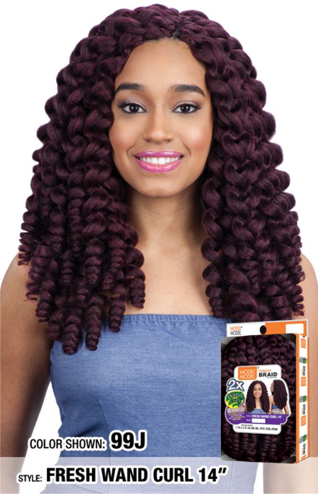 Model Model Glance 2X Wand Curl Braid FRESH WAND CURL 14 Inch - Hollywood Beauty STL