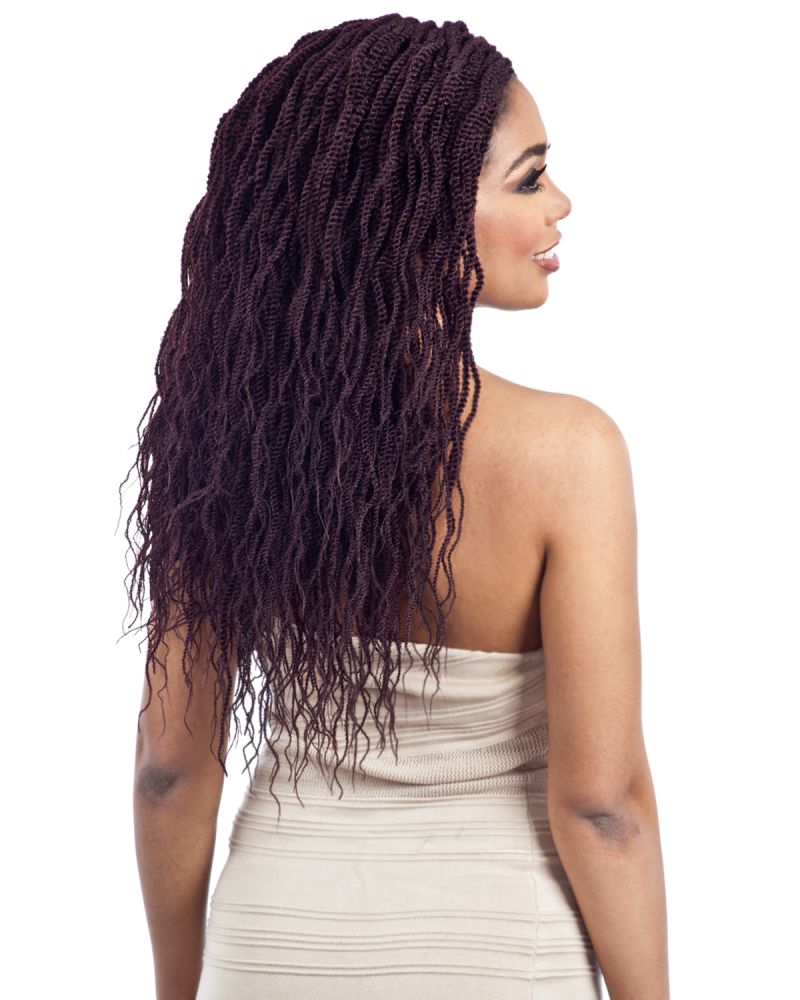 Model Model Glance Crochet Braid 3X WAVY FEATHERED TWIST 16 Inch - Hollywood Beauty STL