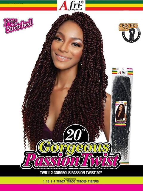 Mane Concept Afri Naptural Synthetic Crochet Braid TWB112 GORGEOUS PASSION TWIST 20" - Hollywood Beauty STL