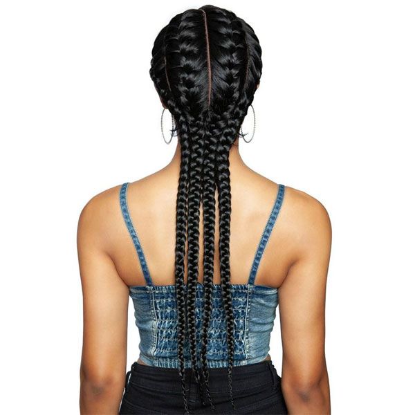 Red Carpet Premiere Ghana Braid Lace Front Wig RCBG01 HERA 28 Inch - Hollywood Beauty STL