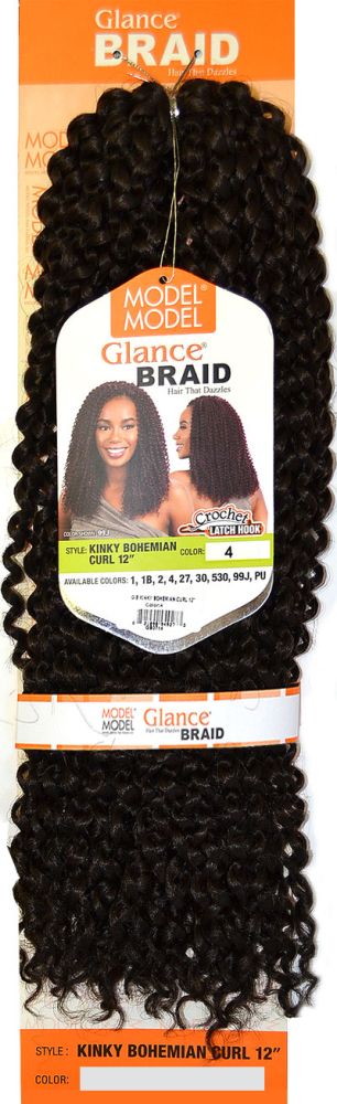Model Model Glance Braid KINKY BOHEMIAN CURL 12 Inch - Hollywood Beauty STL