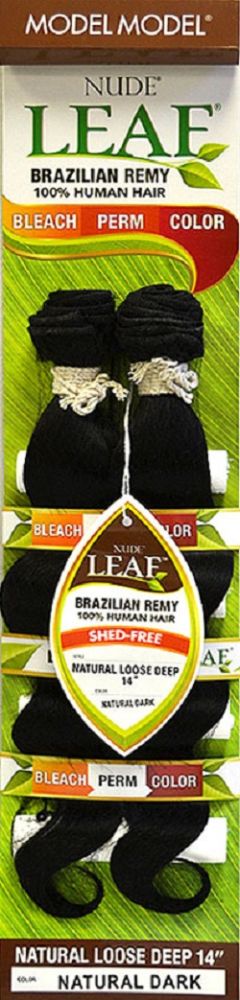 Model Model Nude Leaf Brazilian Remy 100% HH Weave NATURAL LOOSE DEEP 12-18 - Hollywood Beauty STL