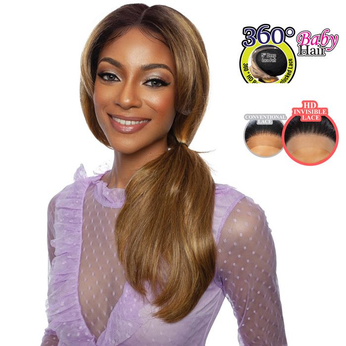 Mane Concept Red Carpet 5" HD Deep Rotating Lace Part Wig - RCFE203 FIONA - Hollywood Beauty STL