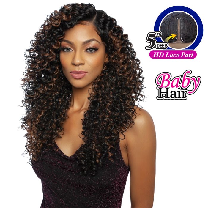 Mane Concept Red Carpet Curly Obsessed Synthetic HD Lace Front Wig - RCHC203 3B SPIRAL CURLS - Hollywood Beauty STL