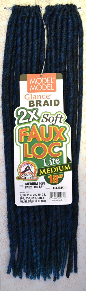 Model Model Glance Braid 2X MEDIUM SOFT FAUX LOC 18 Inch - Hollywood Beauty STL