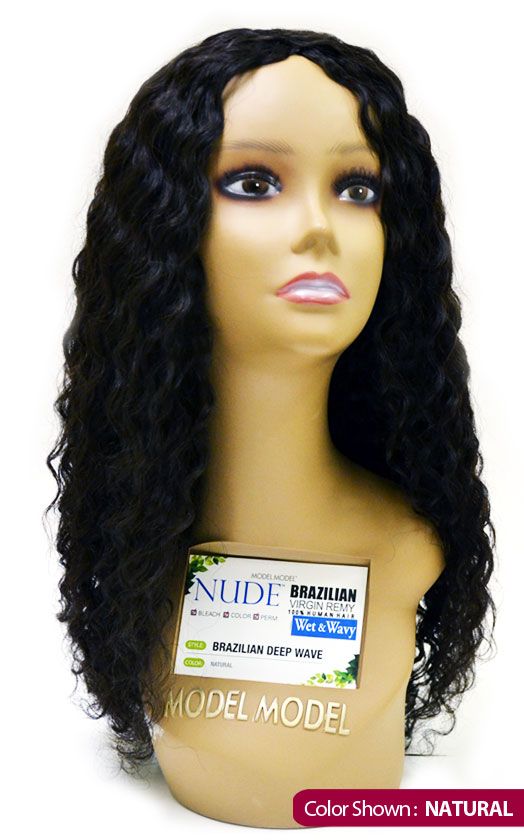 Model Model Nude Blue Virgin Remy 100% Human Hair BRAZILIAN DEEP WAVE 12" - 16" - Hollywood Beauty STL