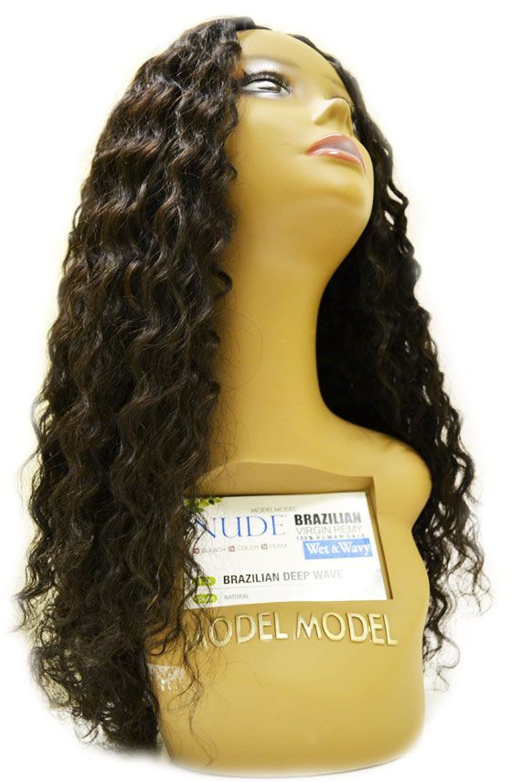 Model Model Nude Blue Virgin Remy 100% Human Hair BRAZILIAN DEEP WAVE 12" - 16" - Hollywood Beauty STL