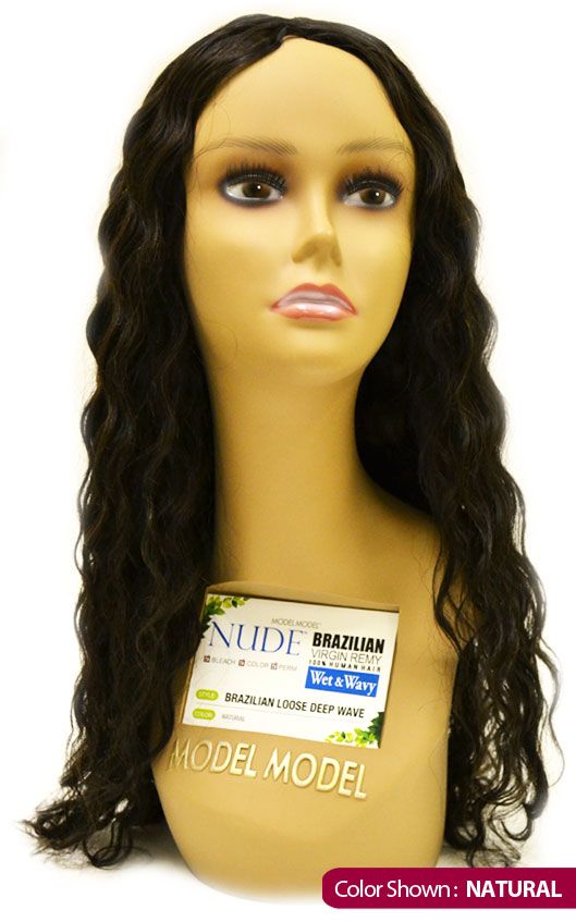 Model Model Nude Blue Virgin Remy 100% Human Hair BRAZILIAN LOOSE DEEP WAVE 12" - 18" - Hollywood Beauty STL