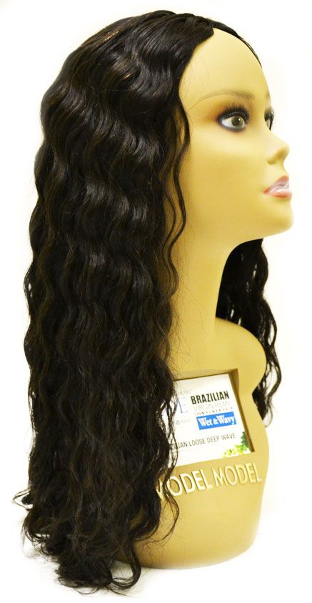 Model Model Nude Blue Virgin Remy 100% Human Hair BRAZILIAN LOOSE DEEP WAVE 12" - 18" - Hollywood Beauty STL