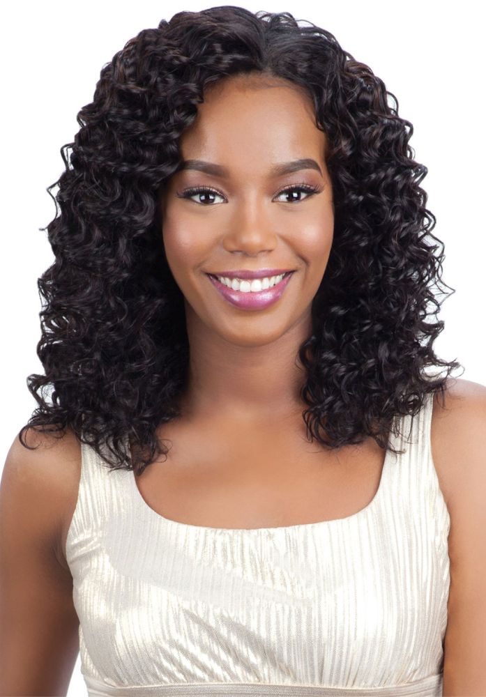 Model Model Nude Leaf Brazilian Remy 100% Human Hair DEEP WAVE 7 Pcs 10 - 22 Inch - Hollywood Beauty STL