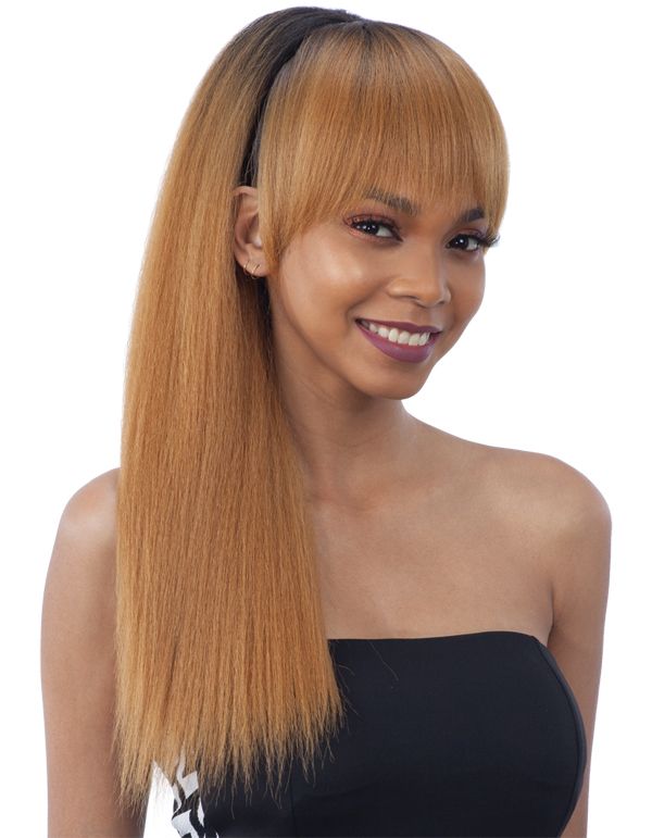 Model Model Ponytail And Blunt Bang YAKY STRAIGHT 2PCS - Hollywood Beauty STL