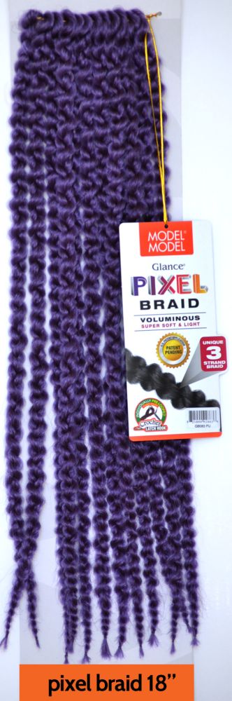 Model Model Glance Crochet 3 Strand Braid PIXEL BRAID 18 Inch - Hollywood Beauty STL