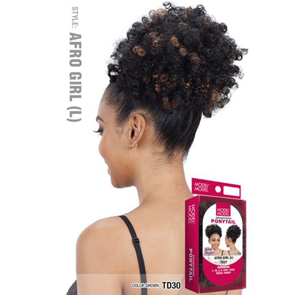 Model Model Synthetic Drawstring Ponytail - AFRO GIRL (L) - Hollywood Beauty STL