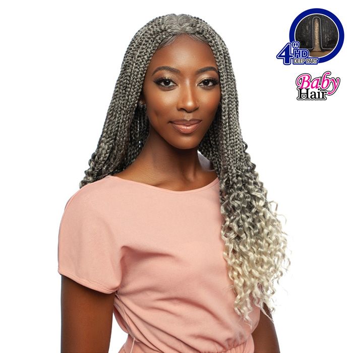 Mane Concept HD Inspire Braid Lace Part Wig - RCHB102 CRIMP ENDS BOX BRAID 22" - Hollywood Beauty STL