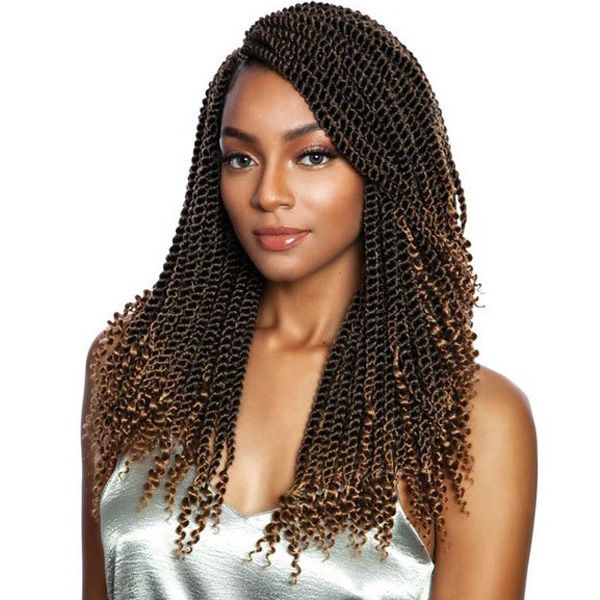 Mane Concept Synthetic Afri Naptural Crochet Braid - SB307 3X COILY ENDS SENEGAL TWIST 14" - Hollywood Beauty STL