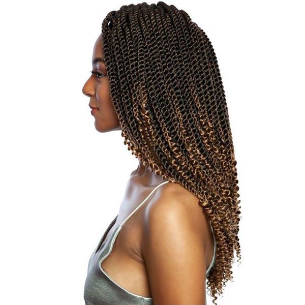 Mane Concept Synthetic Afri Naptural Crochet Braid - SB307 3X COILY ENDS SENEGAL TWIST 14" - Hollywood Beauty STL