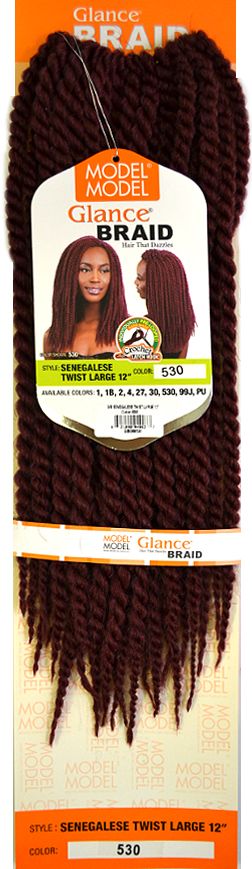 Model Model Glance Crochet Braid SENEGALESE TWIST LARGE 12 Inch - Hollywood Beauty STL