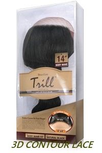 Trill Unprocessed Brazilian Virgin Human Hair 3D CONTOUR LACE 4X4 CLOSURE BODYWAVE 14 Inch - Hollywood Beauty STL