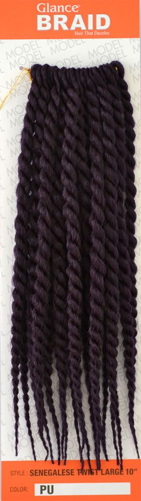Model Model Glance Crochet Braid SENEGALESE TWIST LARGE 10 INCH - Hollywood Beauty STL