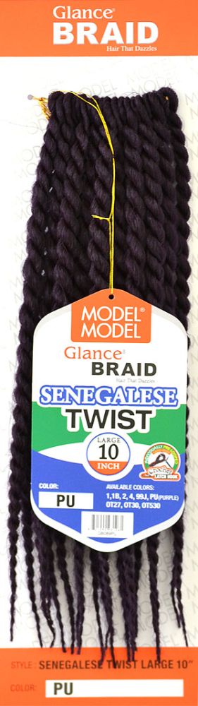 Model Model Glance Crochet Braid SENEGALESE TWIST LARGE 10 INCH - Hollywood Beauty STL