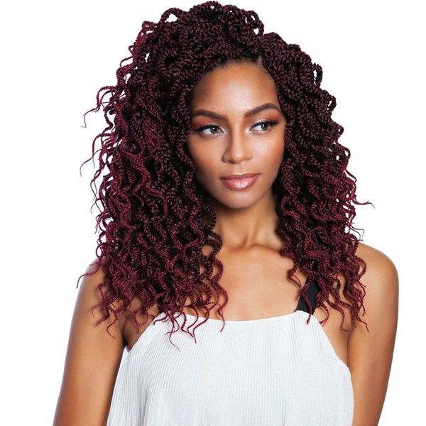 Mane Concept Synthetic Afri Naptural Crochet Braid - TWB204 2X WANDA BOX BRAID 12" - Hollywood Beauty STL