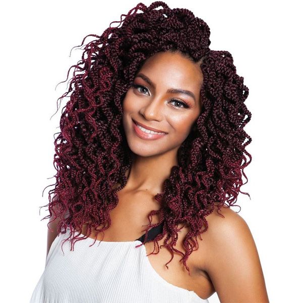 Mane Concept Synthetic Afri Naptural Crochet Braid - TWB204 2X WANDA BOX BRAID 12" - Hollywood Beauty STL