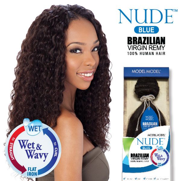 Model Model Nude Blue Virgin Remy 100% Human Hair BRAZILIAN DEEP WAVE 12" - 16" - Hollywood Beauty STL