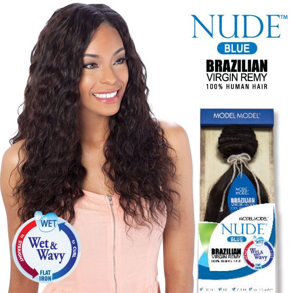 Model Model Nude Blue Virgin Remy 100% Human Hair BRAZILIAN LOOSE DEEP WAVE 12" - 18" - Hollywood Beauty STL