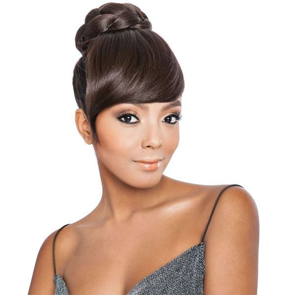 Mane Concept Synthetic Yellowtail BangBun Ponytail YTBB02 CRULLER - Hollywood Beauty STL